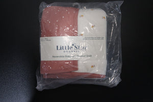 Little Star 100% Organic Cotton 1 Pack Baby Girl Reversible Quilt