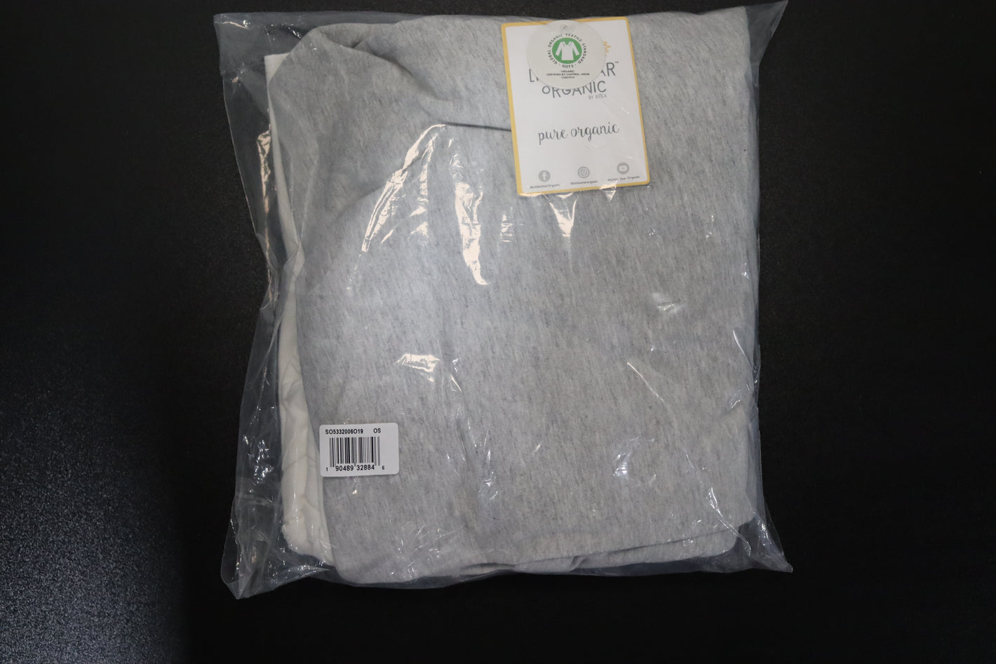 Little Star Organic 100% Pure Organic Cotton Fitted Jersey Crib Sheets, 2 Pk, Gray-Gray/White