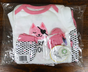 Little Star 100% Organic Cotton 11 Piece Baby Girl Gift Set