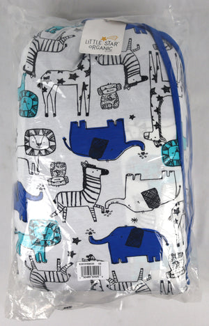 Little Star 100% Organic Cotton 3 Piece Crib Bedding Set - Reversible Comforter and 2 Fitted Sheets