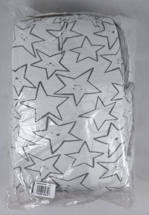 Little Star 100% Organic Cotton 3 Piece Crib Bedding Set - Reversible Comforter and 2 Fitted Sheets